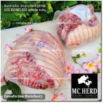 Lamb LEG BONELESS frozen whole cuts +/- 3 kg/pc (price/kg) brand Australia MIDFIELD